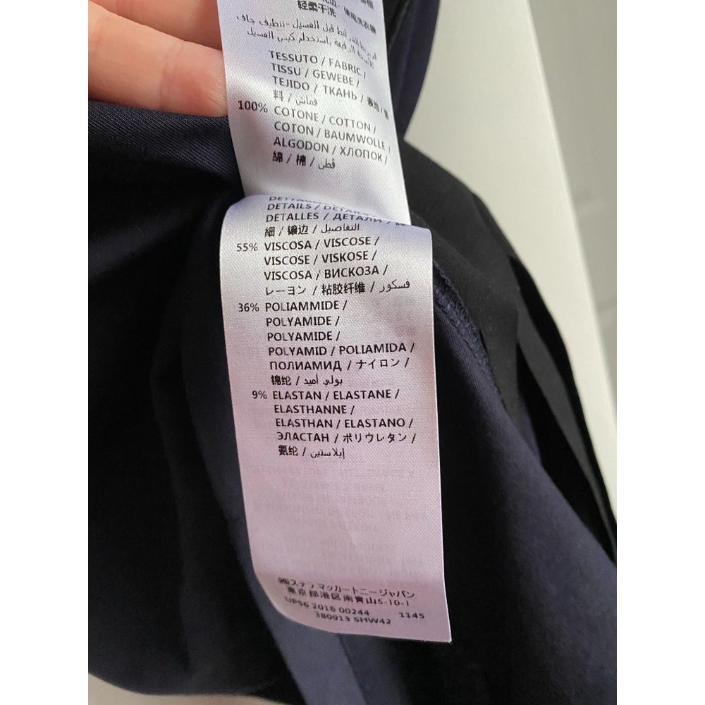 Stella McCartney Navy/Black Star Fringe Tee Shirt, size 42 (fits like a size 4) - Picture 9 of 10